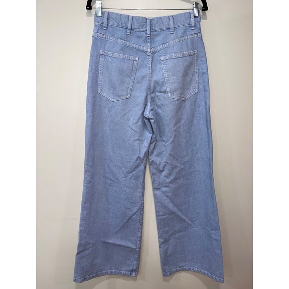 Zara Women's Wide Legged Jeans Size 6 light Blue - Picture 2 of 9